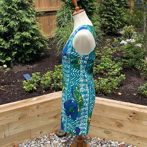 Anthropologie Vanessa Virginia Hibiscus Tribal Sheath Dress - Picture 5 of 12